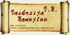 Vaskrsija Manojlov vizit kartica